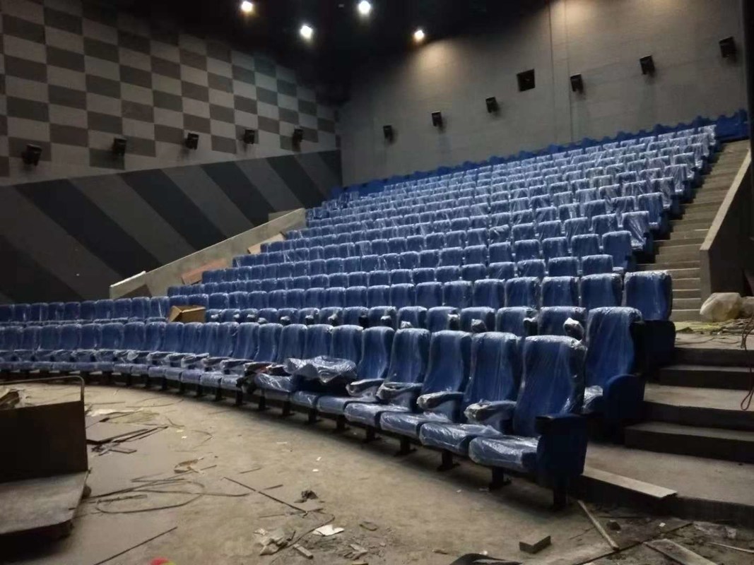 Medya Odası Ticari Tiyatro Koltukları Özel Renkli Katlanmış Tasarım