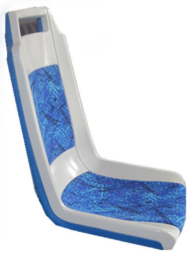Ergonomik Plastik Otobüs Koltukları Mavi Renk Blow Molded 425mm Genişlik İnce Şekil