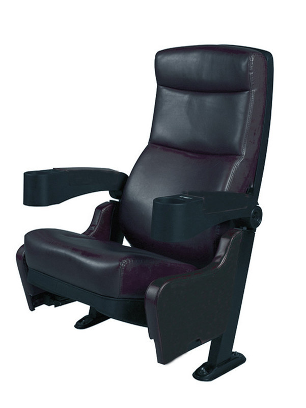 Siyah Renkli Ev Tiyatrosu Sandalyeleri Sabit Koltuk Destesi 540mm Genişlik 445mm Derinlik